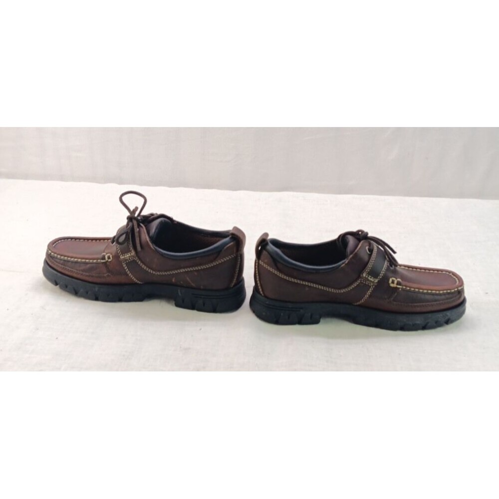 Hunt Club Women’s Size 6.5M Brown Leather Mary Jane Monk Strap Lace-Up Shoes New - Picture 2 of 7